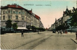 T2/T3 1907 Budapest VIII. József Körút, Valéria Kávéház, Villamos, Utcaseprő (EK) - Ohne Zuordnung