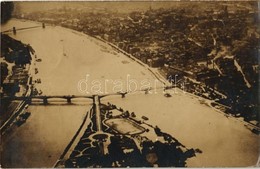 T2 1920 Budapest XIII. Margitsziget A Margit Híddal. Magyar Aeroforgalmi Részvénytársaság Légi Felvétele. Repülőposta /  - Unclassified