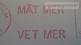 D165983 Sweden Sverige  -EMA- Freistempel -METER STAMP- SWEMA - Mät Mer -vet Mer - 1980 Stockholm - Machine Labels [ATM]