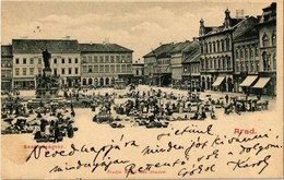 T2 1902 Arad, Szabadság Tér, Piac, Abbazia Kávéház, Weigl Adolf és Társa, Herbstein Mór üzlete / Square, Market, Cafe, S - Ohne Zuordnung