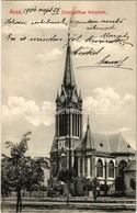 T2/T3 1906 Arad, Evangélikus Templom. Bloch H. Kiadása / Church (EK) - Unclassified