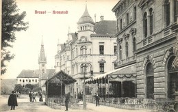 ** T2 Brassó, Brasov, Kronstadt; Rezső Körút, étterem Terasz / Street, Restaurant Terrace - Ohne Zuordnung