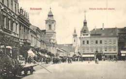 T2 1914 Kolozsvár, Cluj; Mátyás Király Tér, Központi Szálloda, Biasini Sándor Utóda, Medgyesy és Nyegrutz, Weisz Kálmán  - Ohne Zuordnung