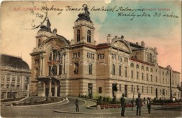 * T2/T3 1909 Kolozsvár, Cluj; Nemzeti Színház. Kiadja A Ludasi Dohány Tőzsde / National Theater (enyhén ázott Sarok / Sl - Ohne Zuordnung