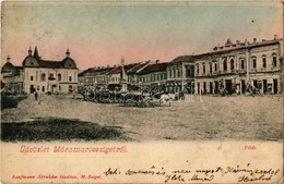 T2/T3 Máramarossziget, Sighetu Marmatiei; Fő Tér, Korona Szálloda és Kávéház, Klein D. üzlete / Main Square, Hotel And C - Ohne Zuordnung