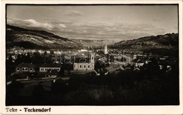 T2 1940 Teke, Tekendorf, Teaca; Látkép Templomokkal / General View With Churches. Photo - Ohne Zuordnung