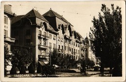 T2 1932 Temesvár, Timisoara; Ferdinánd Király út, Columbia Hangszerbolt és Tungsram üzlet / Bul. Regele Ferdinan / Stree - Ohne Zuordnung