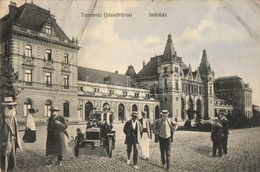 T4 Temesvár, Timisoara; Józsefváros, Indóház, Vasútállomás, Autós Montázs Képeslap / Railway Station, Automobile Montage - Ohne Zuordnung