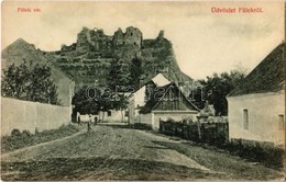 ** T2 Fülek, Filakovo; Vár, Utca. Kiadja Krämer Jeremiás / Filakovsky Hrad / Castle, Street View - Non Classificati