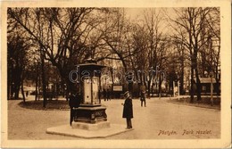 T2 1915 Pöstyén, Piestany; Park és Időjárásjelző / Park And Weather Indicator - Ohne Zuordnung