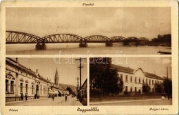 * T2/T3 Nagyszőlős, Nagyszőllős, Vynohradiv (Vinohragyiv), Sevljus, Sevlus; Tisza Híd, Fő Utca, Polgári Iskola / Bridge, - Unclassified