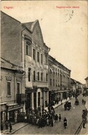 T2/T3 1913 Ungvár, Uzshorod, Uzhorod; Nagyhíd Utca, Balázs Soma, Gelb Márton üzlete. Balázs Soma Saját Kiadása / Street  - Zonder Classificatie