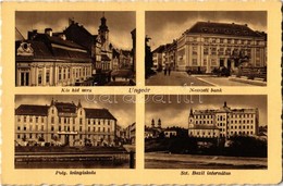 T2 1941 Ungvár, Uzshorod, Uzhorod; Kishíd Utca, Gyógyszertár, Nemzeti Bank, Polgári Leány Iskola, Szent Bazil Internátus - Unclassified