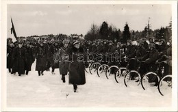 ** T1 1939 Uzsok, Uzok, Uzhok; Magyar-Lengyel Baráti Találkozás A Visszafoglalt Ezeréves Határon, Kerékpáros Katonák A H - Ohne Zuordnung