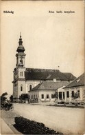 T2/T3 1916 Hódság, Odzaci; Római Katolikus Templom. Kiadja Rausch Ede / Catholic Church (EK) - Ohne Zuordnung