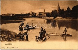 T2 1910 Újvidék, Novi Sad; Csónakázók A Dunán / Danube, Boating People - Zonder Classificatie