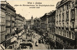 * T1/T2 Vienna, Wien, Bécs I. Kartnerstrasse Mit Dreifaltigkeits-Saule / Street, Trinity Column - Ohne Zuordnung