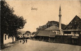 T2/T3 1915 Doboj, Street View With Mosque (fl) - Ohne Zuordnung