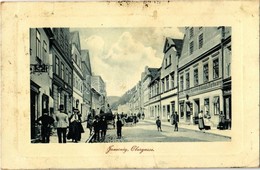 T2 Javorník, Jauernig; Obergasse, Gustav Hanke Specerei-Colonial & Farbwaren, Fleischerei / Street, Shop, Butchery. W.L. - Zonder Classificatie