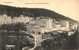 T2/T3 Marianske Lazne, Marienbad; Blick Nach Der Ferdinandstrasse / Street, Hotel National, Leitner Haus, Restaurant (EK - Non Classificati