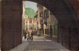 ** T2/T3 Bolzano, Bozen (Südtirol); Alt-Bozen, Dr. Streitergasse / Oldtown, Street View (worn Corners) - Ohne Zuordnung