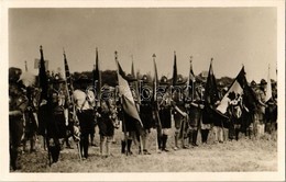 ** T1 1933 Gödöllő, 4. Cserkész Világdzsembori, Cserkészek Zászlókkal / 4th World Scout Jamboree, Scouts With Flags. Pho - Unclassified