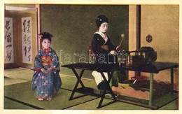 ** T2/T3 Japán Gésák / Geishas, Japanese Folklore (ragasztónyom / Gluemark) - Zonder Classificatie