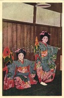 ** T2/T3 Japán Gésák / Geishas, Japanese Folklore (ragasztónyom / Gluemark) - Zonder Classificatie