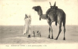 ** T2/T3 Arabe Faisant Sa Priére / Arabic Man During Prayer, Folklore (Rb) - Zonder Classificatie