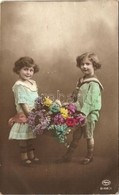 T3 Children Holding A Basket Of Flowers, Amag No. 61459-4 (EB) - Zonder Classificatie