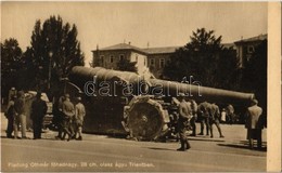 ** T1/T2 Osztrák-magyar Katonák 28 Cm-es Olasz ágyúval Trientben. Fladung Othmár Főhadnagy Felvétele. Hadifénykép Kiállí - Non Classés