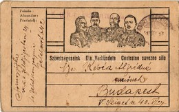 T2/T3 1917 Szövetségeseink: II. Vilmos, V. Mehmed, I. Ferdinánd, IV. Károly. Első Világháborús Tábori Posta A Központi H - Zonder Classificatie