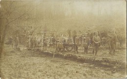 T2 1916 Osztrák-magyar Katonák Megpakolt Szekerekkel, Hindenburg Forrás / WWI K.u.K. Military, Soldiers With Packed Cart - Ohne Zuordnung