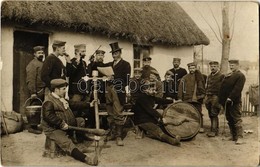 * T2/T3 Osztrák-magyar Katonák Zenekara A Harctéren / WWI Austro-Hungarian K.u.K. Soldiers' Music Band At The Front. Pho - Non Classés