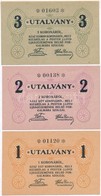 Budapest ~1920. 1K + 2K + 3K 'Pester Lloyd' Utalvány Hátoldali Bélyegző Nélkül T:I
Hungary / Budapest ~1920. 1 Korona +  - Zonder Classificatie