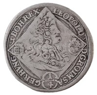 1695K-B 1/4 Tallér Ag 'I. Lipót' Körmöcbánya (6,54g) T:2- Ph. Hungary 1695K-B 1/4 Thaler Ag 'Leopold I' Kremnitz (6,54g) - Zonder Classificatie