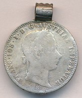 1858B 1/4Fl Ag 'Ferenc József' T:3 Füllel - Zonder Classificatie
