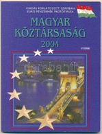 2004. 1c-2E 'Euro Próbaveretek' (8xklf) Fémpénz Szettben, Díszkiadás T:BU Tok Előlapján Gyűrődés - Ohne Zuordnung