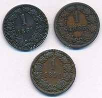 Ausztria 1881. 1kr Cu + 1885. 1kr Cu + 1891. 1kr Cu T:2,2- Ph.
Austria 1881. 1 Kreuzer Cu + 1885. 1 Kreuzer Cu + 1891. 1 - Non Classificati