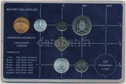 Holland Antillák 1983. 1c-2 1/2G (6xklf) + 'Utrechti Verde' Zseton Plasztiktokos Szettben T:1 Netherlands Antilles 1983. - Ohne Zuordnung