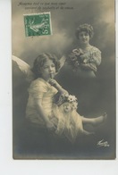 ENFANTS - LITTLE GIRL - MAEDCHEN - Jolie Carte Fantaisie Portrait Fillette Ange Et Fleurs - Portraits