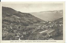 LAVAL  ( ISÈRE  ) VUE GÉNÉRALE , L 'USINE ELECTRIQUE ET LA VALLÉE DU GRÉSIVAUDAN - Laval