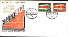 Delcampe - 12474)F.D.C.SERIE EUROPA CEPT 5-5-69 DUE VALORI - FDC