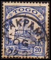 1900. TOGO 20 Pf. Kaiserjacht SMS Hohenzollern. ATAKPAME TOGO 22 3. (Michel 10) - JF302983 - Togo