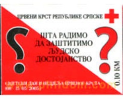 Ref. 166269 * MNH * - BOSNIA-HERZEGOVINA. Serbian Adm.. 2005. RED CROSS . CRUZ ROJA - Red Cross
