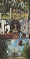 Polynesie - Carte Maximum - 1985 - N°243-244-245 - Edifices Religieux - Cartoline Maximum