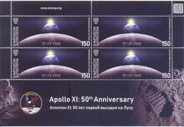 2019. Kyrgyzstan, Space, Apollo XI, 50y Of First Moon Landing, Sheetlet, Mint/** - Kirghizistan