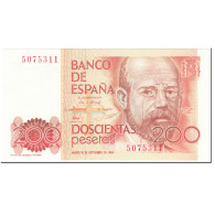 Billet, Espagne, 200 Pesetas, 1980, 1980-09-16, KM:156, NEUF - [ 4] 1975-… : Juan Carlos I