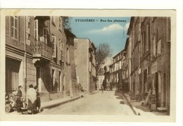 Carte Postale Ancienne Eyguières - Rue Des Platanes - Eyguieres