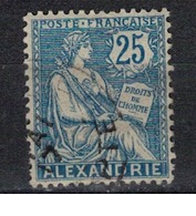 ALEXANDRIE              N°  YVERT   27   OBLITERE       ( Ob  2/64 ) - Used Stamps